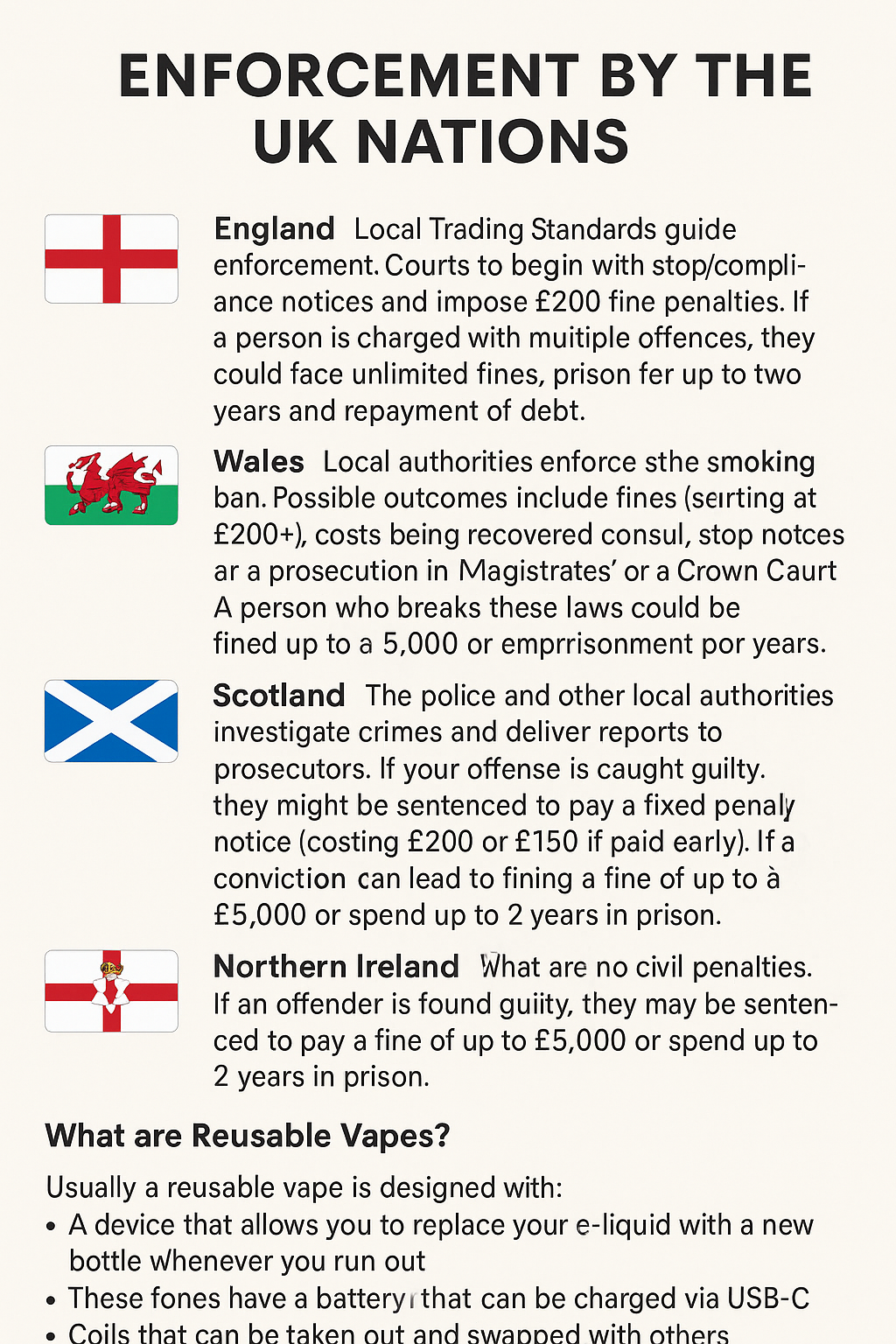 Enforcement by the UK nations